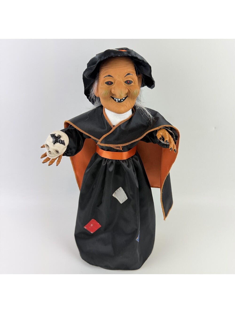 Vintage Telco 1990 Halloween Motionette Witch Illuminated W/ Sound & Light WORKS